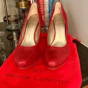 Stunning Sacha London High Heels Red Shimmer, Light Wear Absolutely Gorgeous!!